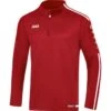 JAKO Ziptop Striker 2.0 Pullover Zip Sweater Chili Rot-weiß | 128