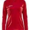 CRAFT SQUAD JERSEY SOLID LS W TRIKOT LANGARM DAMEN Bright Red | XS -Jako Sport Swear 208361260 image
