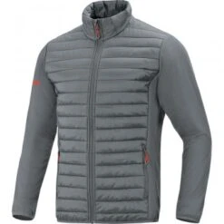 JAKO Hybridjacke Premium Outdoorjacke Steingrau | 34