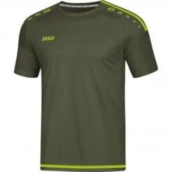 JAKO Trikot Striker 2.0 KA Trikot Kurzarm Khaki-neongrün | 116
