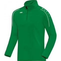 JAKO Ziptop Classico Pullover Zip Sweater Sportgrün | 128