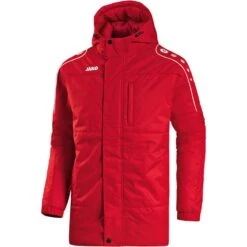 JAKO Coachjacke Active Winterjacke Rot-weiß | 128