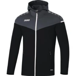 JAKO Kapuzenjacke Champ 2.0 Schwarz-anthrazit | 34