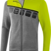 Erima 5-C TRAININGSJACKE MIT KAPUZE GRAU MELANGE-LIME POP-SCHWARZ | S -Jako Sport Swear 538426937 image