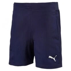 PUMA LIGA Sideline Woven Shorts Jr Kinder Präsentationshose Kurz Peacoat-Puma White | 116