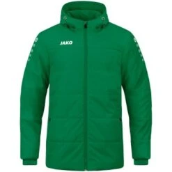 JAKO Coachjacke Team Mit Kapuze Winterjacke Sportgrün | 128