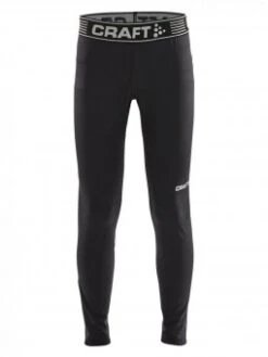CRAFT PRO CONTROL COMPRESSION TIGHTS JR KOMPRESSIONSTIGHT LANG KINDER Schwarz | 122/128