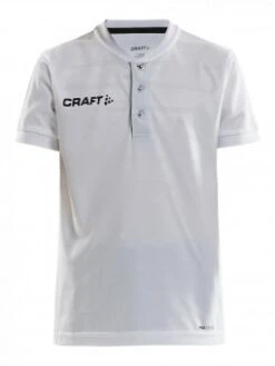 CRAFT PRO CONTROL BUTTON JERSEY JR TRIKOT KINDER White-Black | 122/128