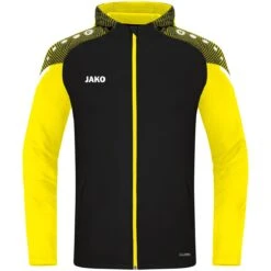 JAKO Kapuzenjacke Performance Schwarz-soft Yellow | 34