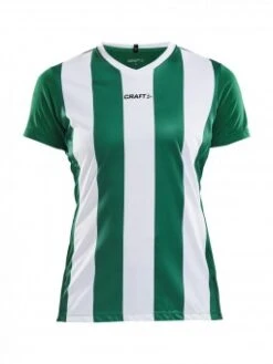 CRAFT PROGRESS JERSEY STRIPE W TRIKOT DAMEN Team Green-white | XS
