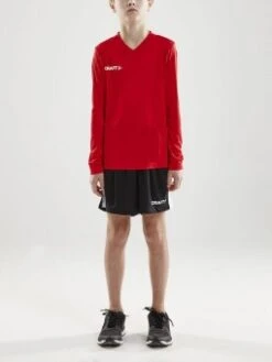 CRAFT SQUAD JERSEY SOLID LS JR TRIKOT LANGARM KINDER Bright Red | 122/128 -Jako Sport Swear 87361367 image c