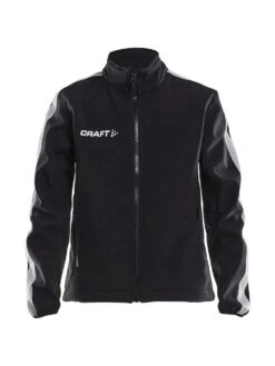 CRAFT PRO CONTROL SOFTSHELL JACKET JR SOFTSHELLJACKE KINDER Schwarz | 122/128