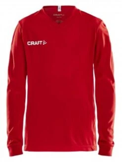 CRAFT SQUAD JERSEY SOLID LS JR TRIKOT LANGARM KINDER Bright Red | 122/128